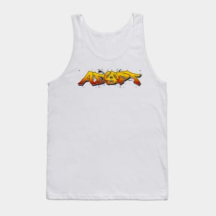 Adapt 45 (yellow to red fade with black splatter) Tank Top